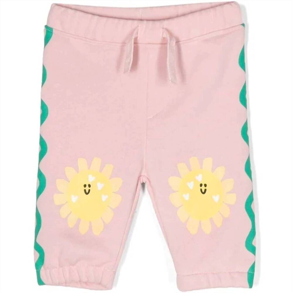 NEW STELLA MCCARTNEY baby girl high-rise pull on joggers in pink